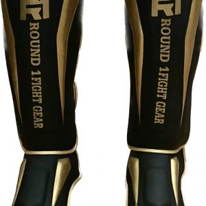 Spartan Range Combat Shin Guards - Black/Gold